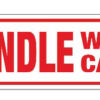 Handle with care sticky labels