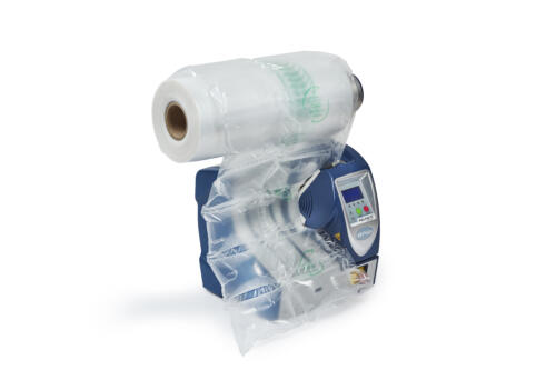 Pro-pak r machine makes air cushions for packaging